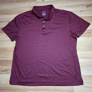 Apt. 9 Premier Flex Polo Shirt Short-Sleeve Red / Maroon Men's Size XL